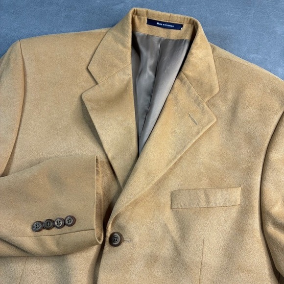 Chaps Ralph Lauren Men's Camel Suede Blazer Sport Coat Jacket Size 41R - Picture 14 of 16